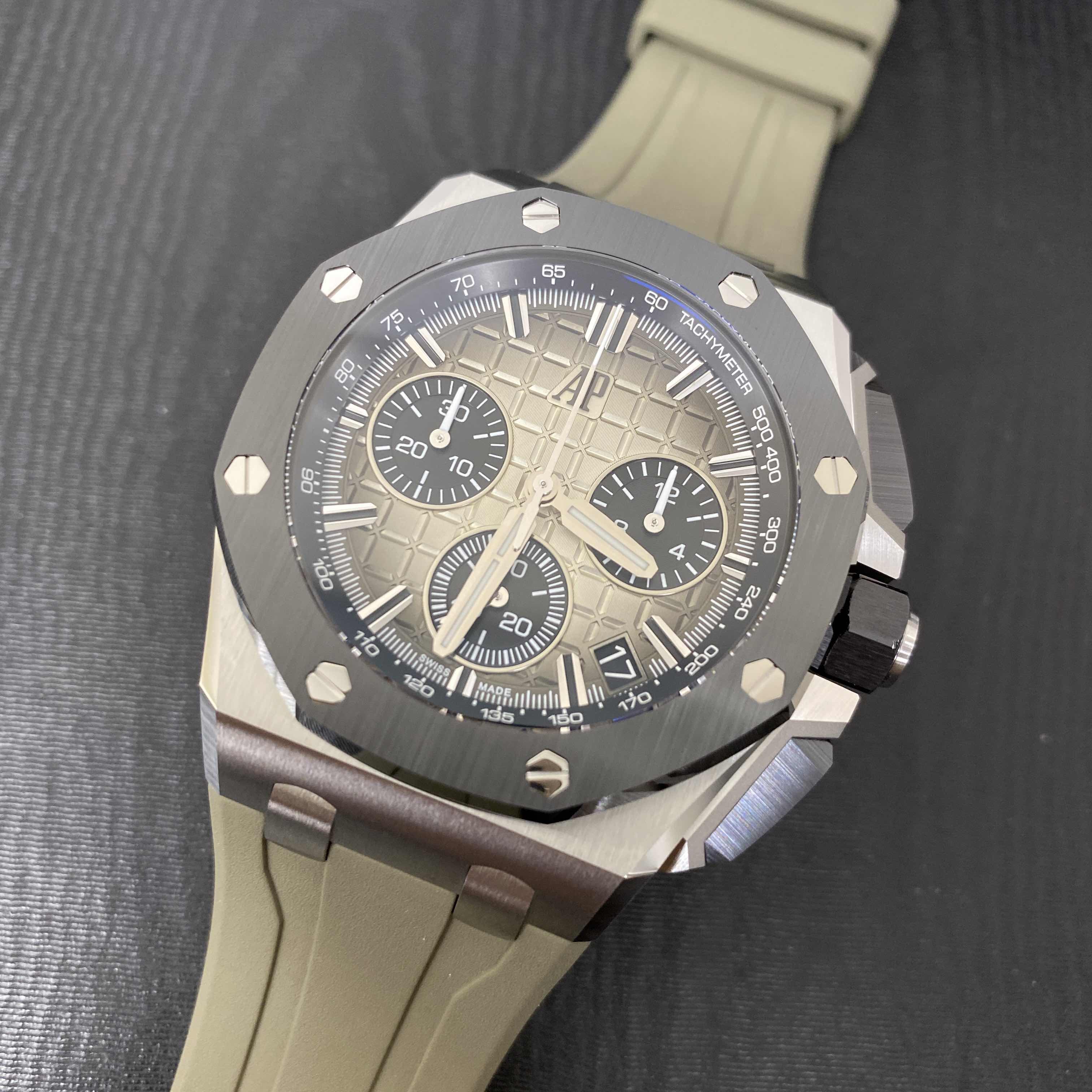 Audemars Piguet 26420SO.OO.A600CA.01 Royal Oak Offshore Replica Watch, Gray Dial, Steel Case - Image 5