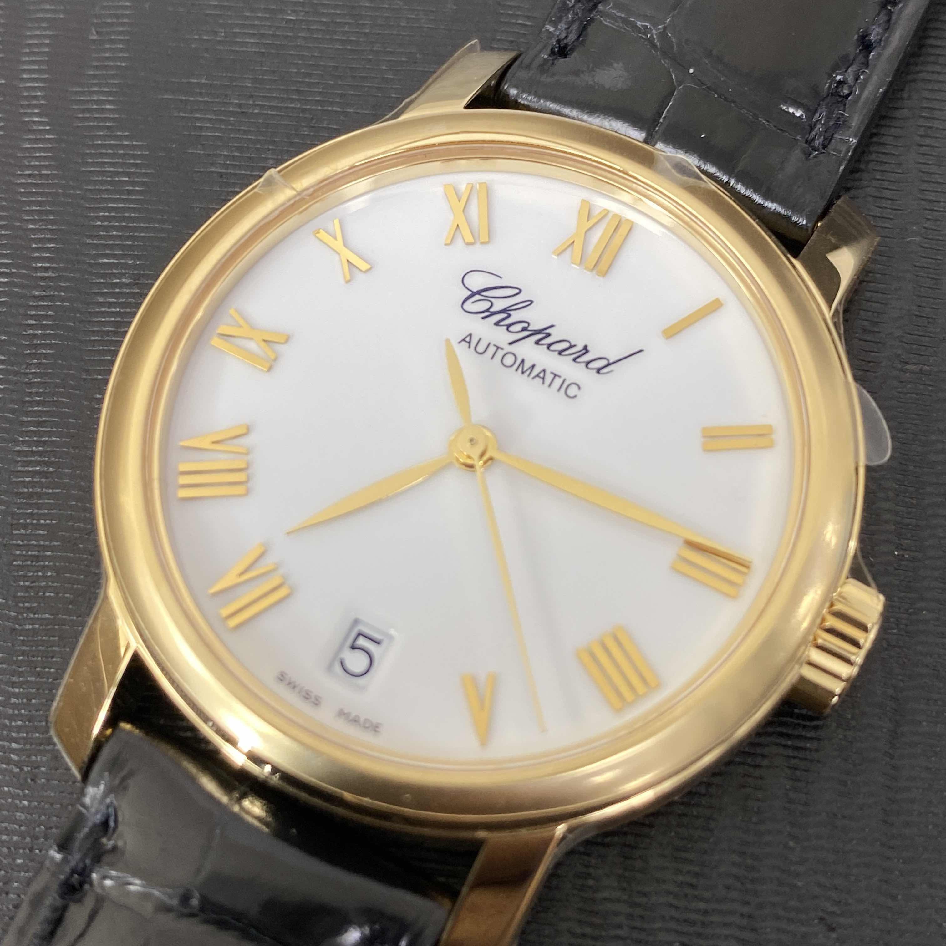 Chopard 124200-0001 CLASSIQUE Automatic 18kt Yellow Gold Replica Watch, Auto Movement, White Dial - Image 5