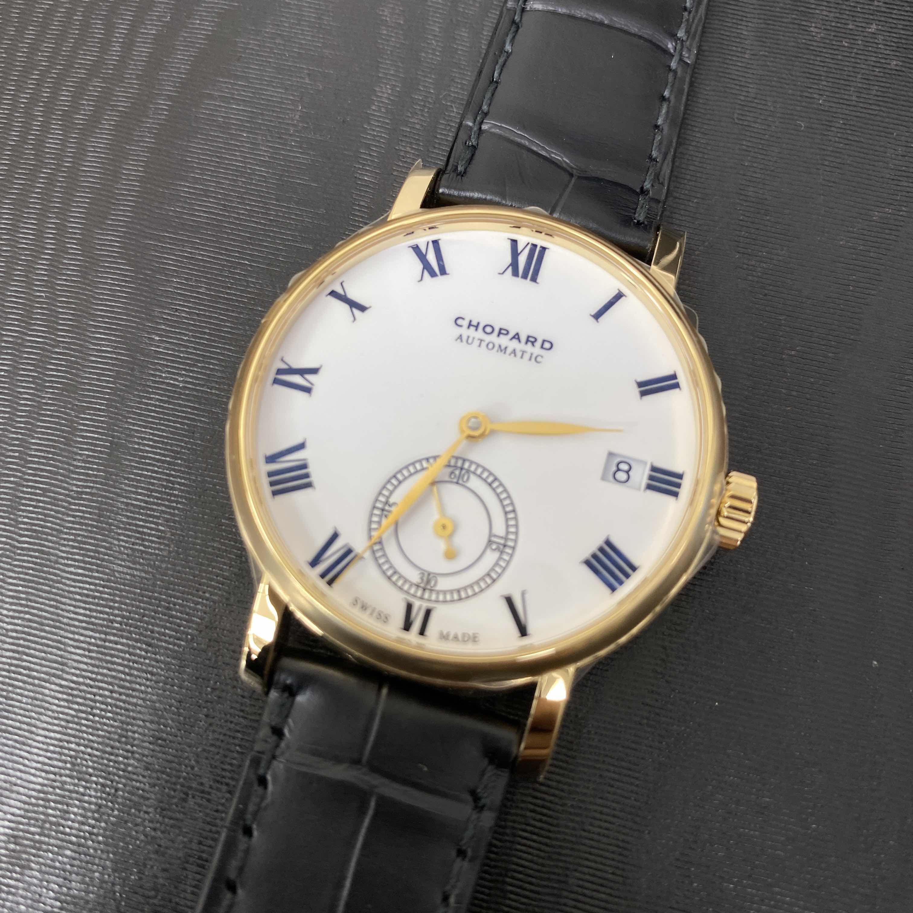 - 161289-0001 - Chopard CLASSIQUE Automatic 18kt Yellow Gold Replica Watch - White Dial - Image 5