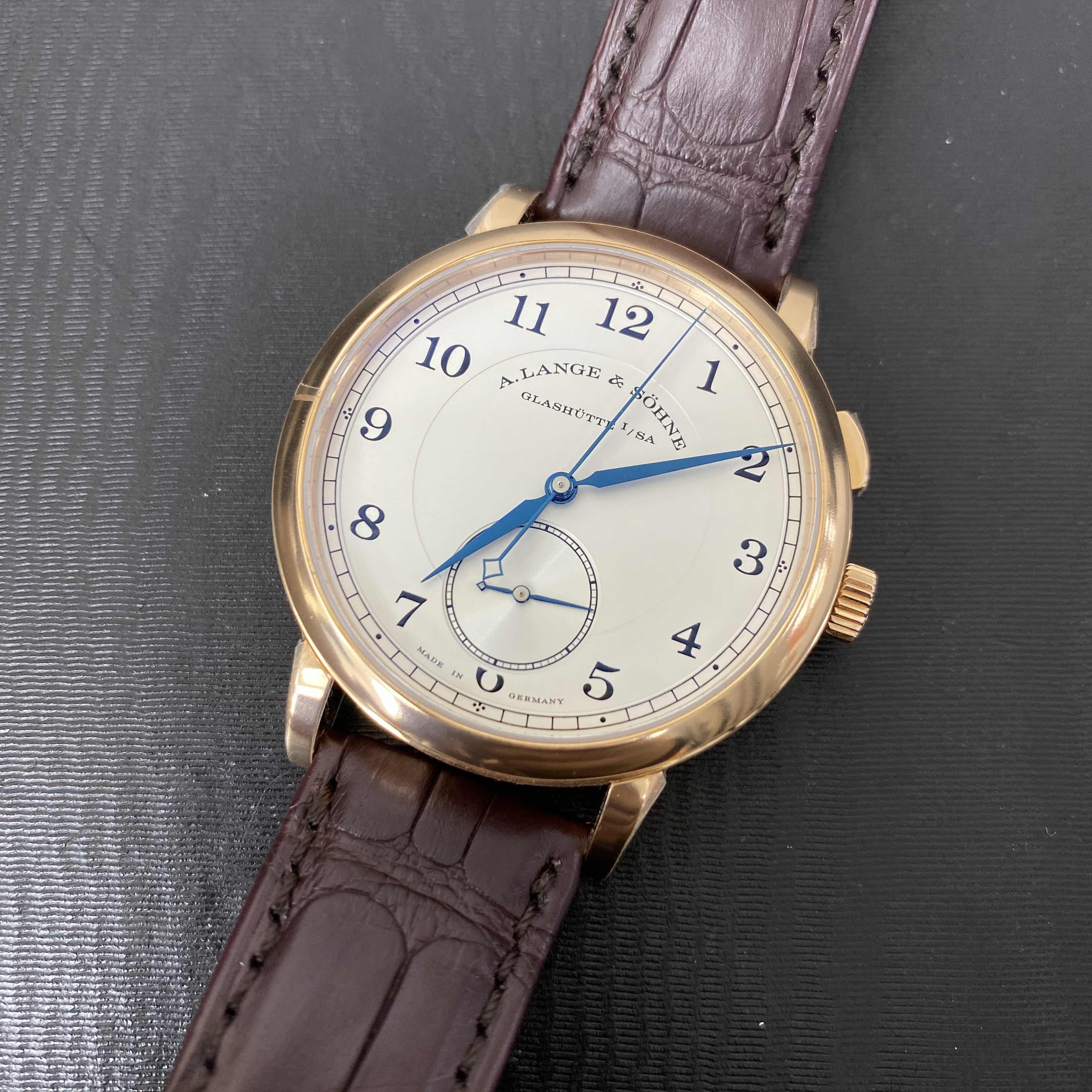 A Lange & Sohne 1815 Chronograph 297.032 - Manual Wind - 18kt Rose Gold - Silvery Dial - Replica - Image 5