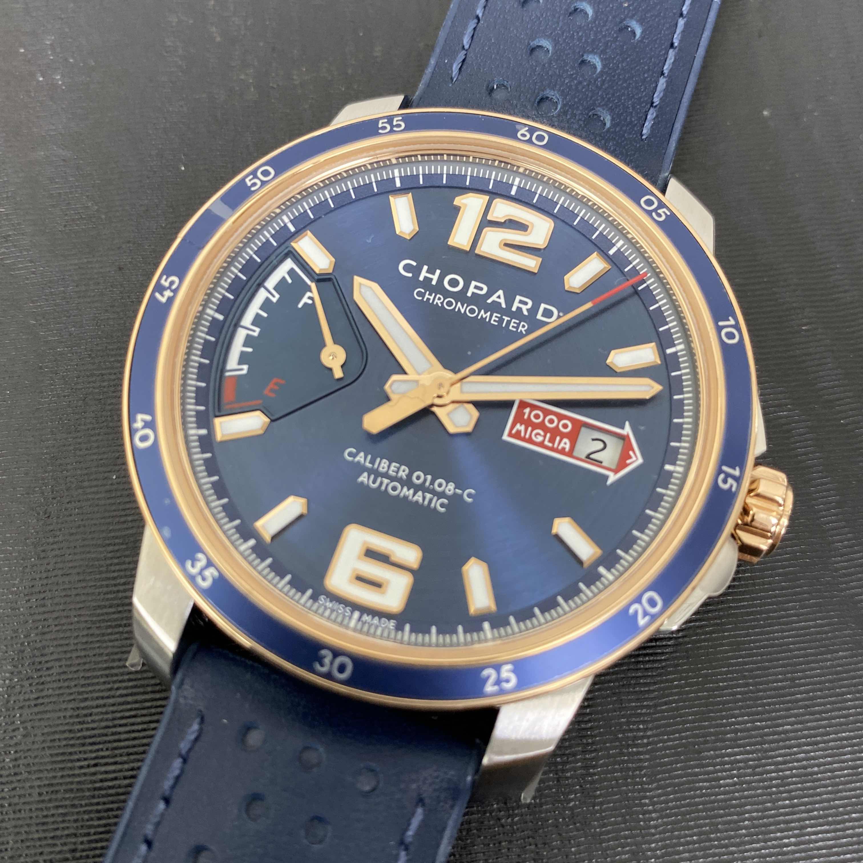 Chopard 168566-6002 Replica Watch Automatic 18kt Rose Gold & Steel Case Sapphire Crystal Blue Dial - Image 5
