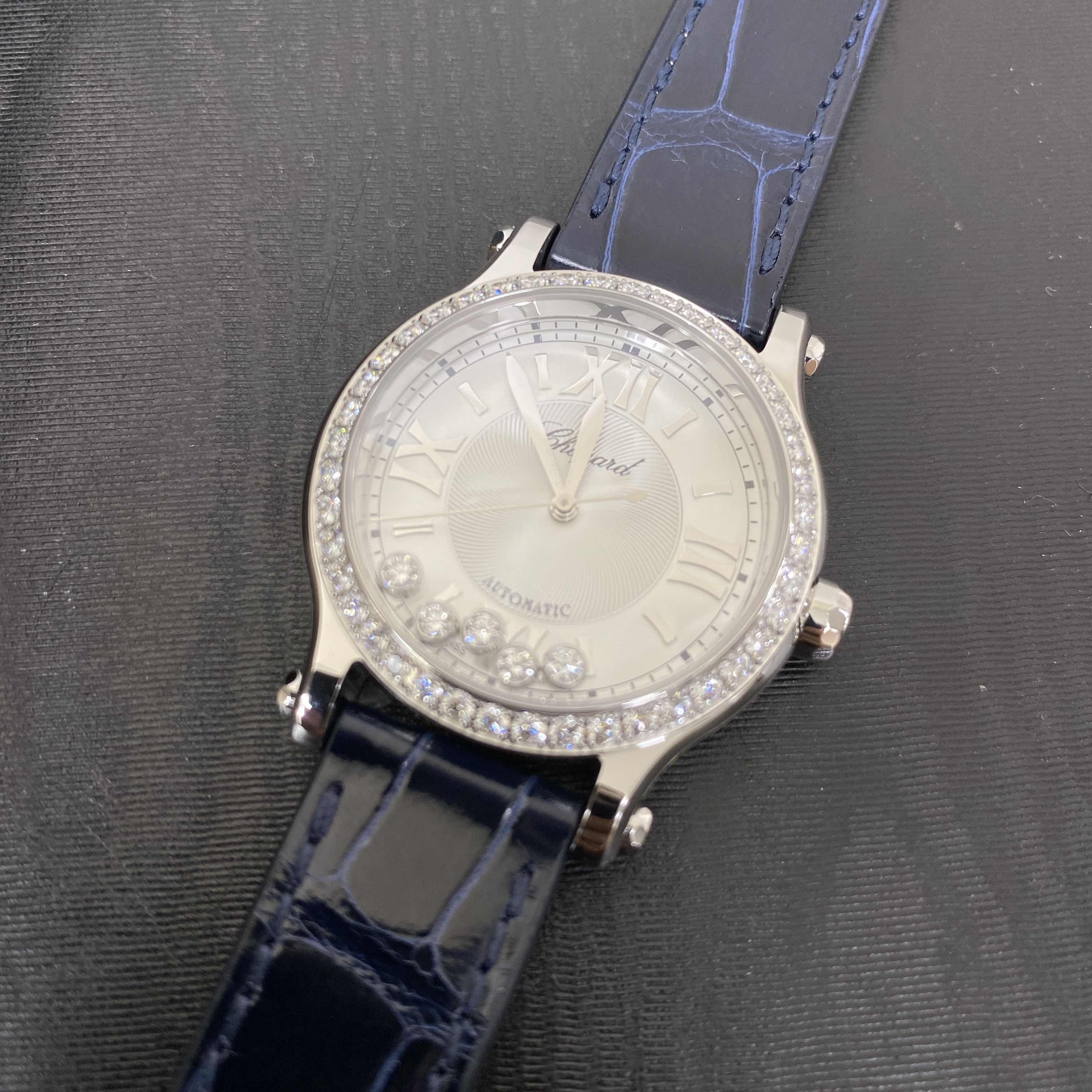 Chopard 278608-3003 Happy Sport Swiss Automatic Stainless Steel & Diamond Replica Watch, 33mm Case - Image 5