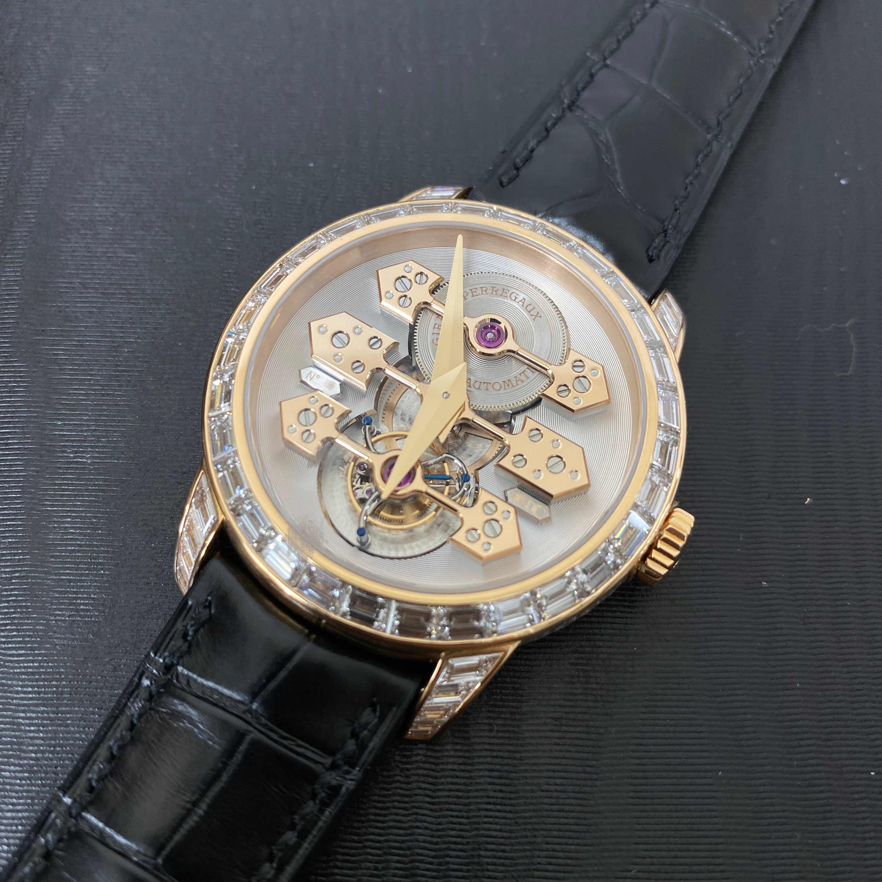 Girard Perregaux 99193B52A002-BA6A Tourbillon Three Gold Bridges Replica Watch, Automatic, 18kt - Image 5