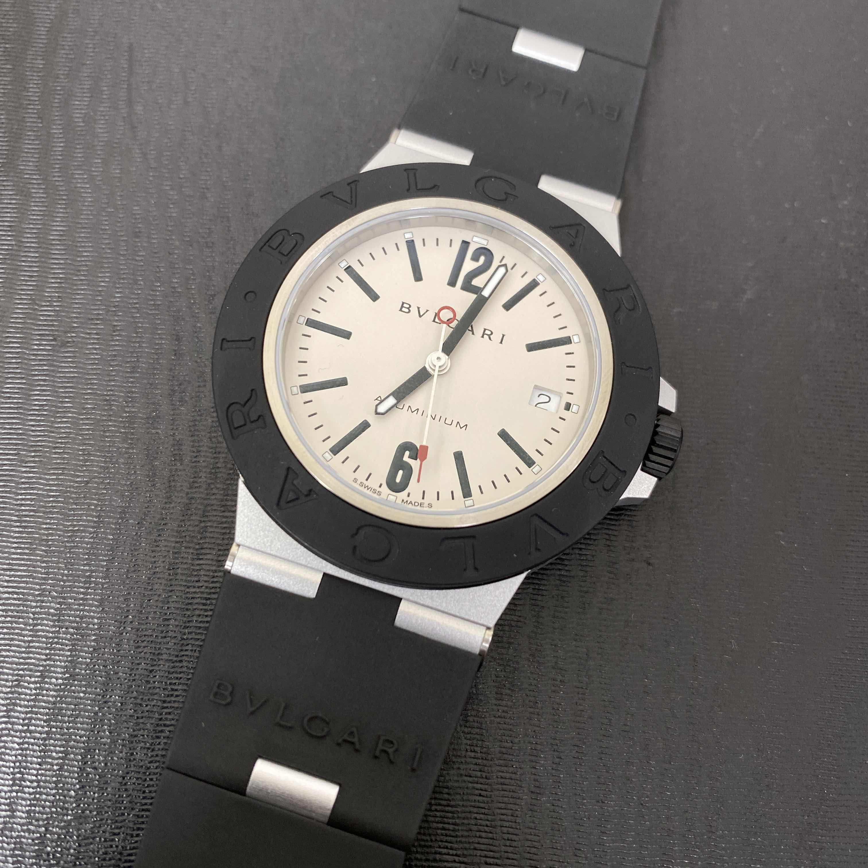 Bulgari 103382 ALUMINIUM Automatic Aluminum & Titanium Gray Dial Rubber Strap Replica Watch - Image 5