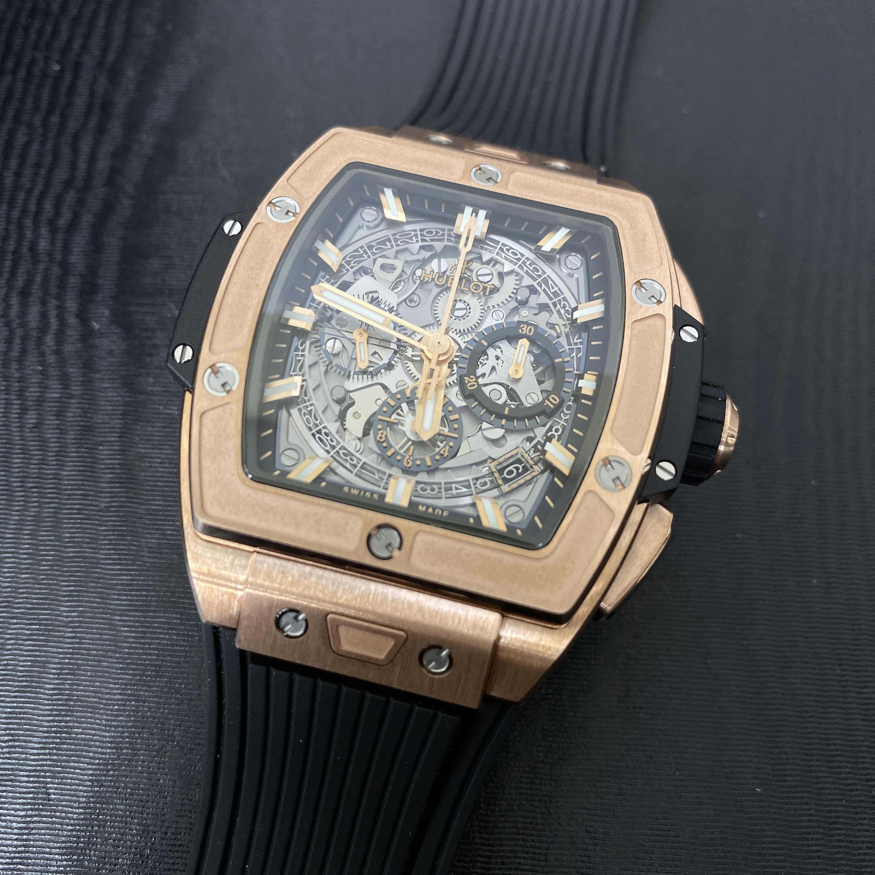Hublot Big Bang 642.OX.0180.RX Automatic Silver Dial 18kt Rose Gold Rubber Replica Watch - Image 5
