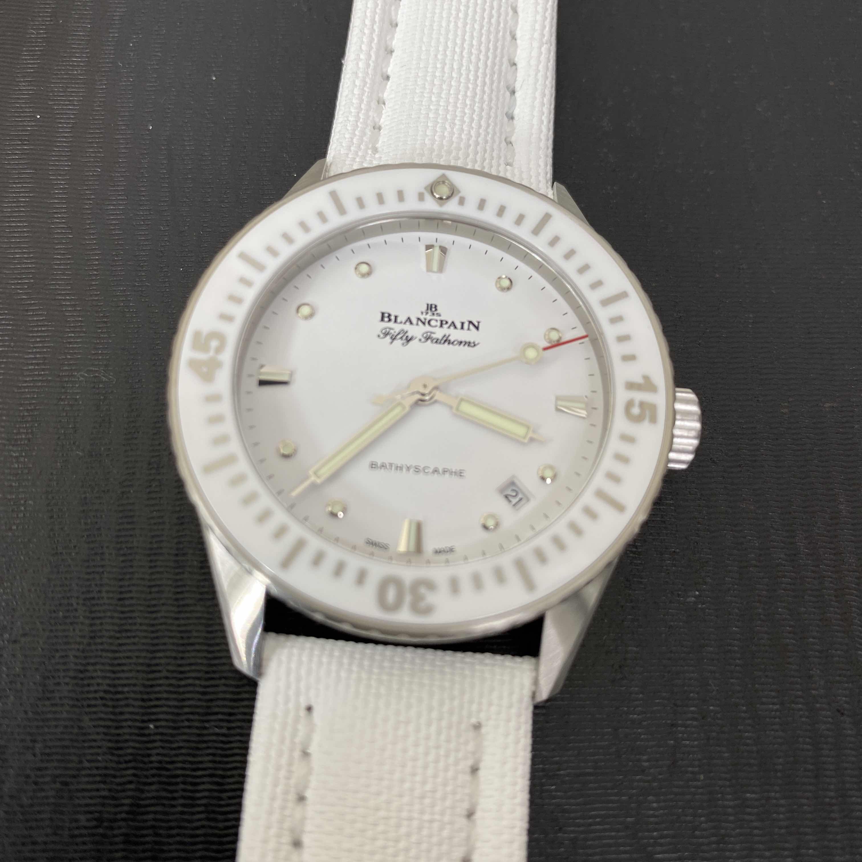 Blancpain Fifty Fathoms 5100-1127-W52A | Automatic | Steel | White Dial | Replica Watch - Image 5