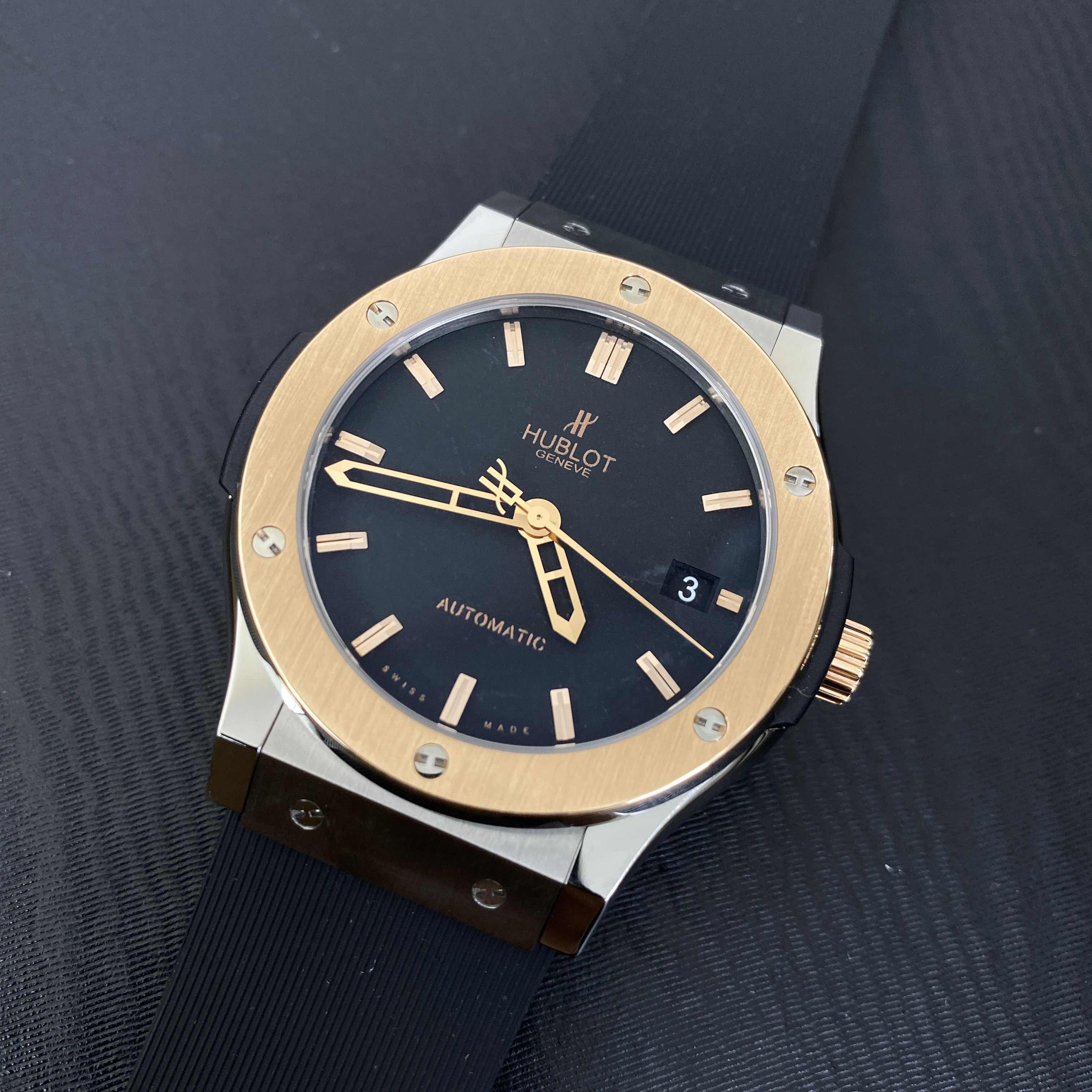 Hublot Classic Fusion 511.NO.1180.RX Replica Watch With Automatic Movement, Black Dial, Rose Gold - Image 5