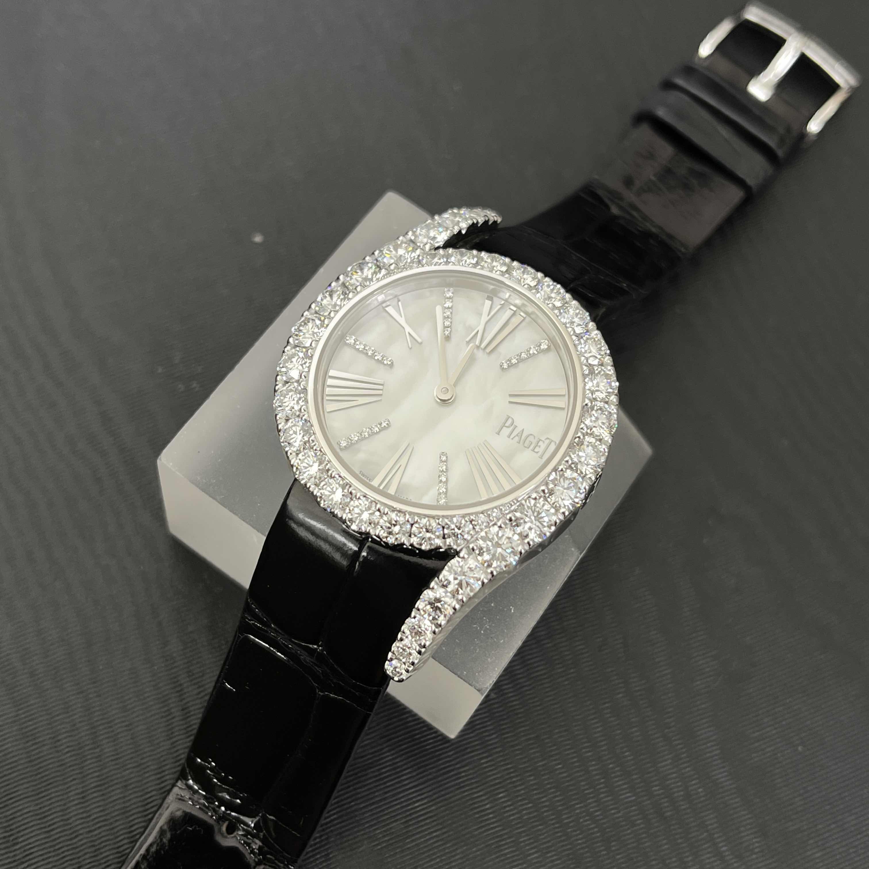 Piaget G0A46180 Limelight Gala Replica Watch, White Mother of Pearl Dial, 18kt White Gold & Diamond - Image 5