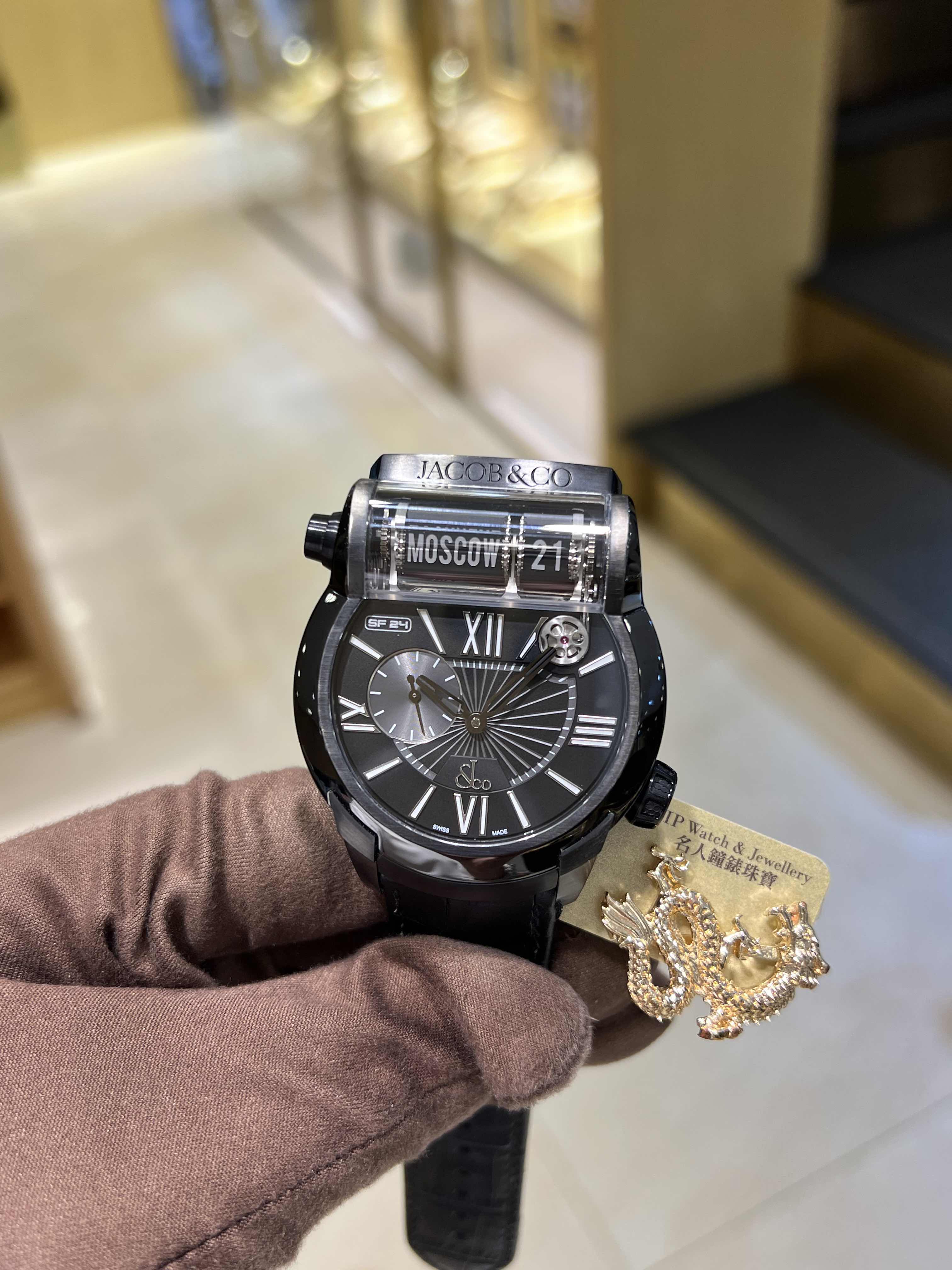 Jacob & Co ES100.21.NS.LH.ACA4D EPIC SF24 Auto Titanium Replica Watch, 36mm Case, Black Dial - Image 5