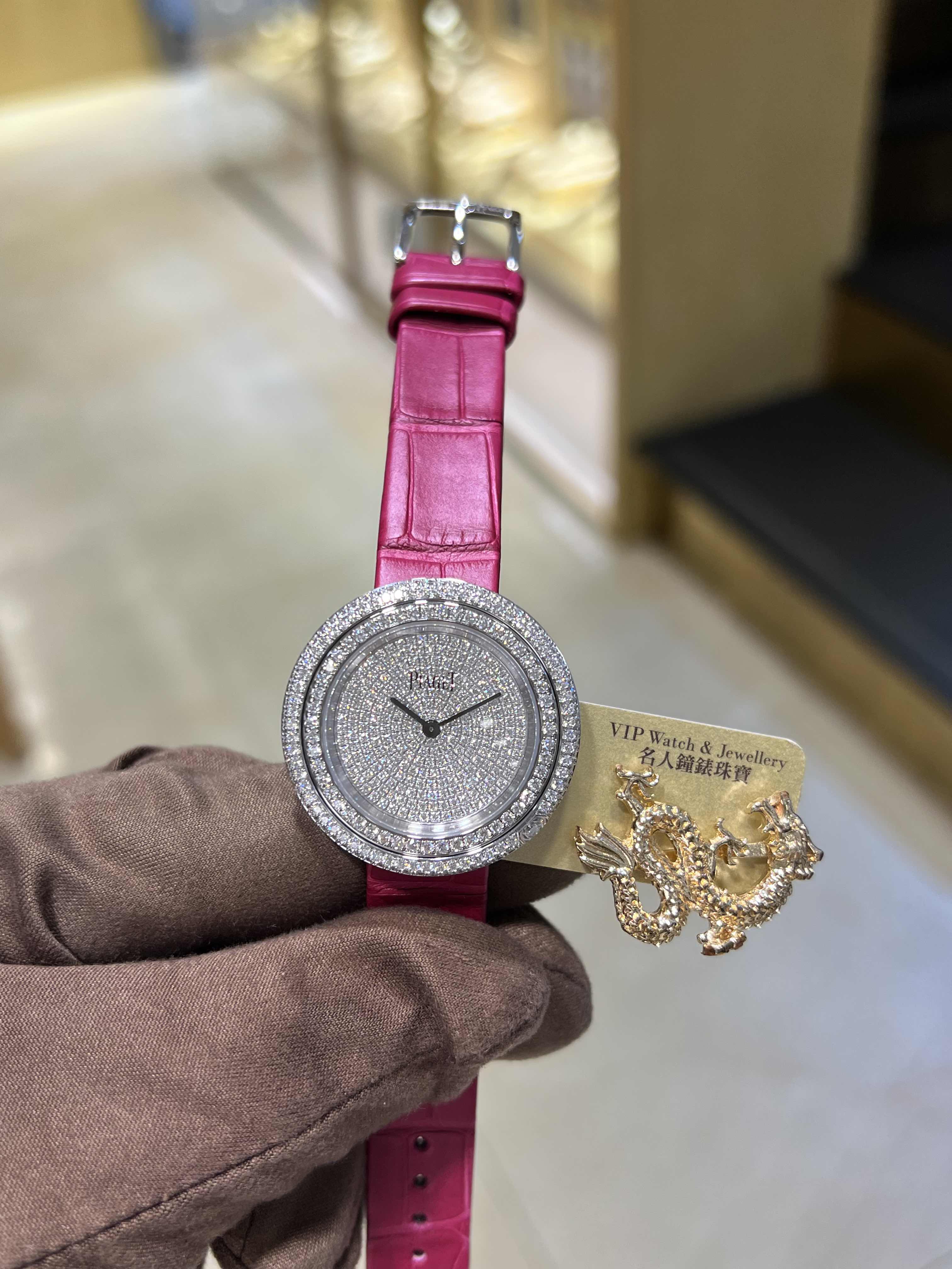 Piaget G0A44299 Possession Replica Watch 34mm Quartz Silver Dial 18kt White Gold Diamond Pink - Image 5