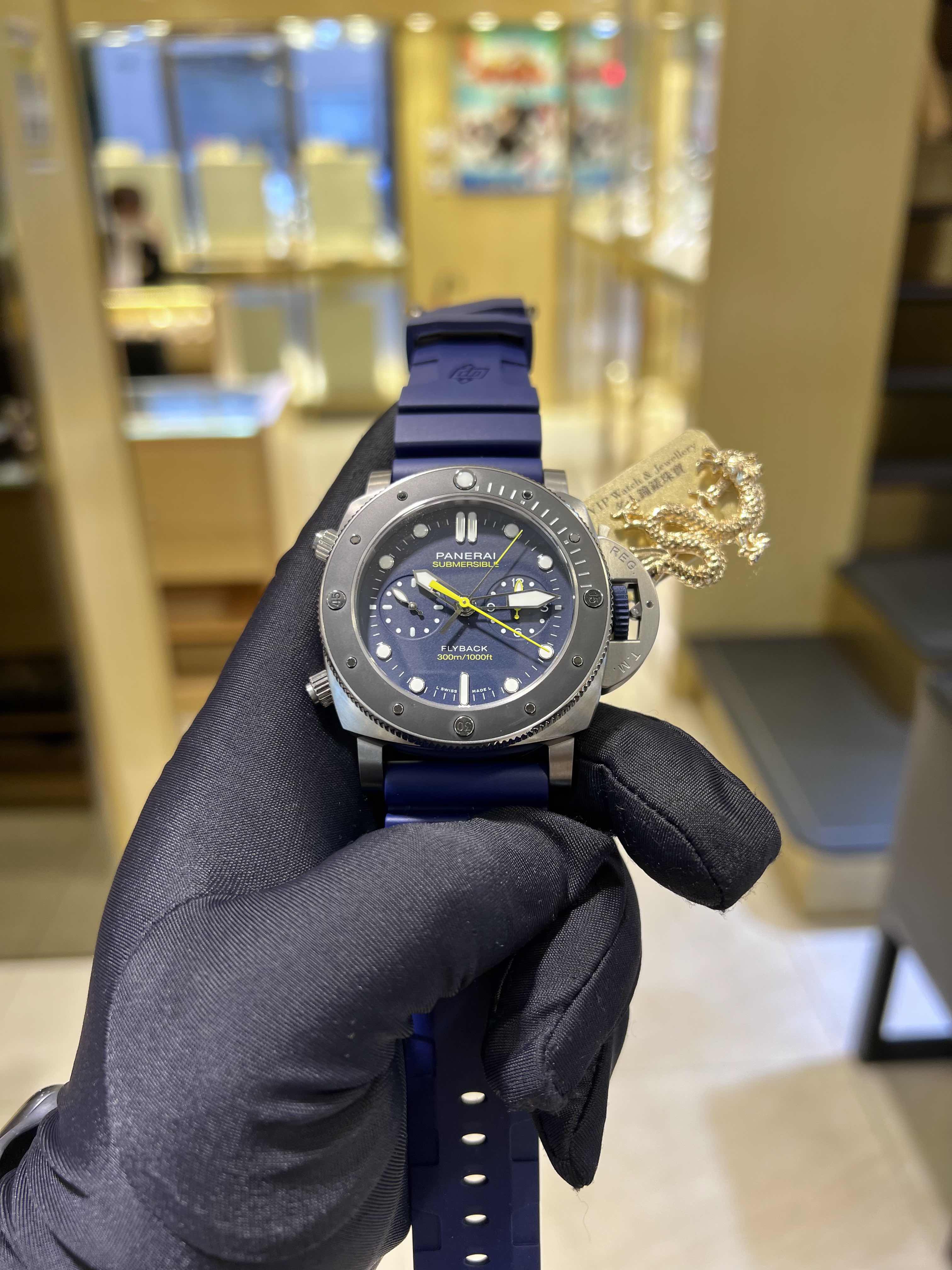 Panerai PAM01291 AUTO Stainless Steel Replica Watch, Blue Dial, Rubber Strap - Image 5