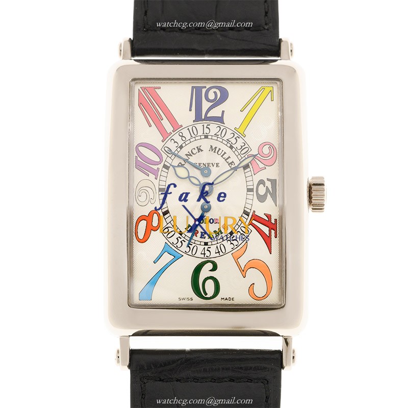 1100 DS R COL D RMOG - Franck Muller Long Island Replica Watch - Automatic Silver Dial 18kt White