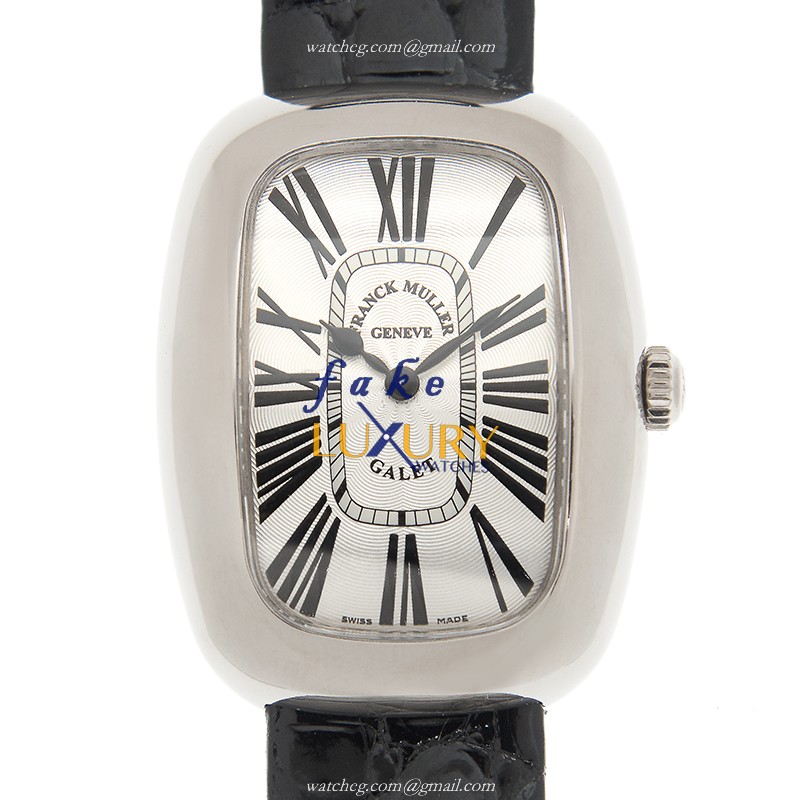 3002LQZRGALETOG - Franck Muller Galet Replica Watch - Quartz Silver Dial 18kt White Gold