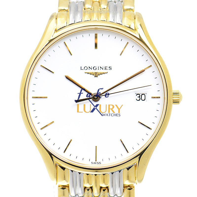 -67890-LONGINES-L4.759.2.12.7 Replica Watch - Quartz - White Dial - Silver & Gold PVD Strap