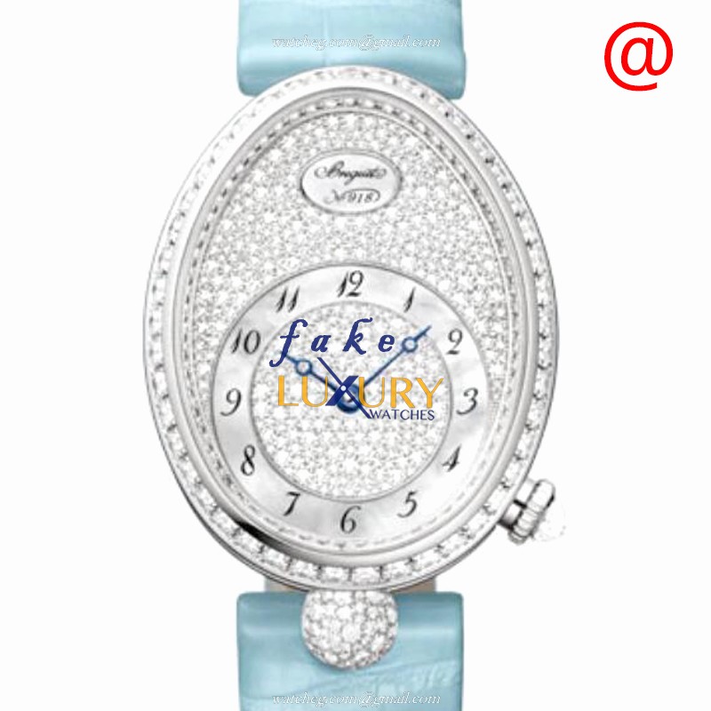 8938BB/8D/964 DD0D - Breguet Reine de Naples Replica Watch - Automatic - Silver Mother of Pearl Dial