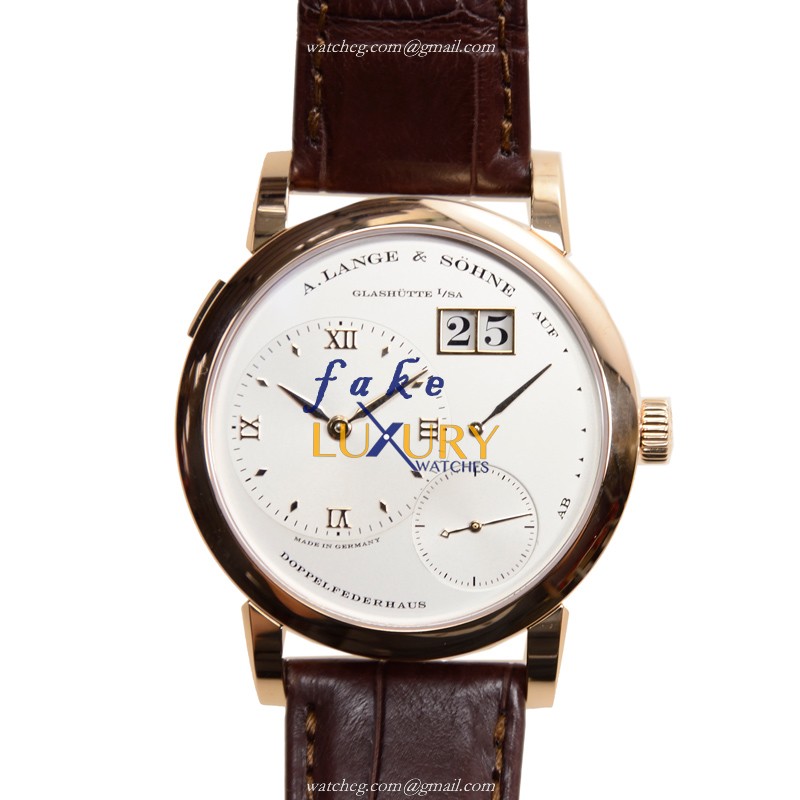 A Lange & Sohne 101.032 Grand Lange Manual Wind 18kt Rose Gold White Dial Replica Watch - Luxury Replica Watch