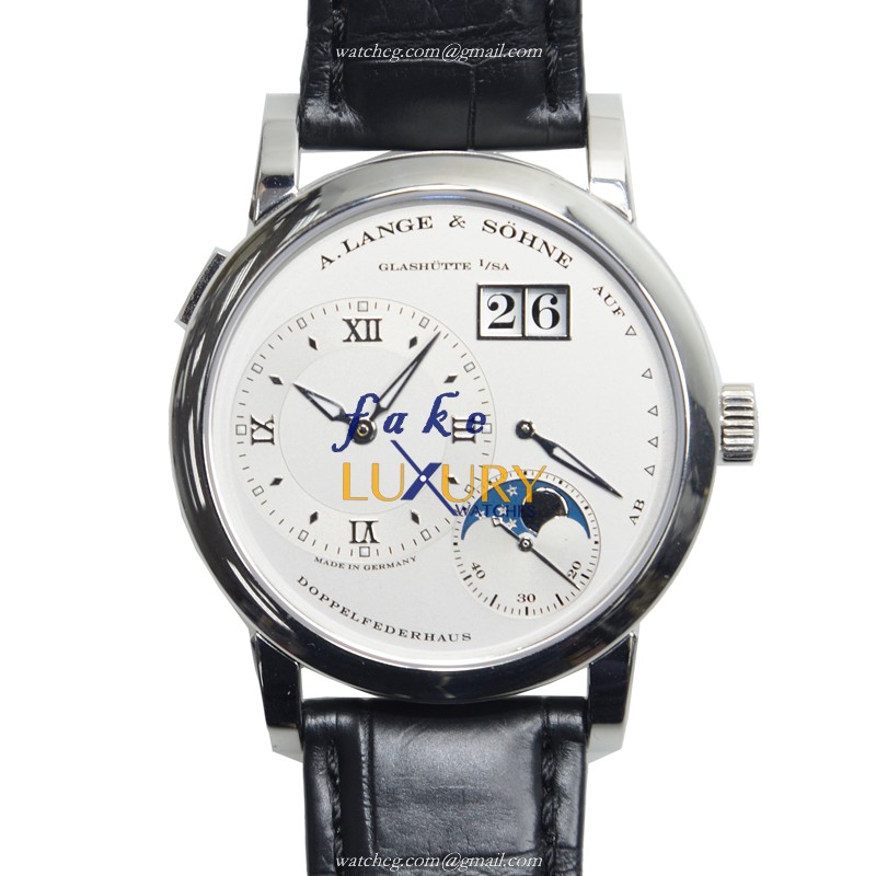 A Lange & Sohne 109.025 Grand Lange Replica Watch, Manual Wind, Platinum Case, Silver Dial - Luxury Replica Watch