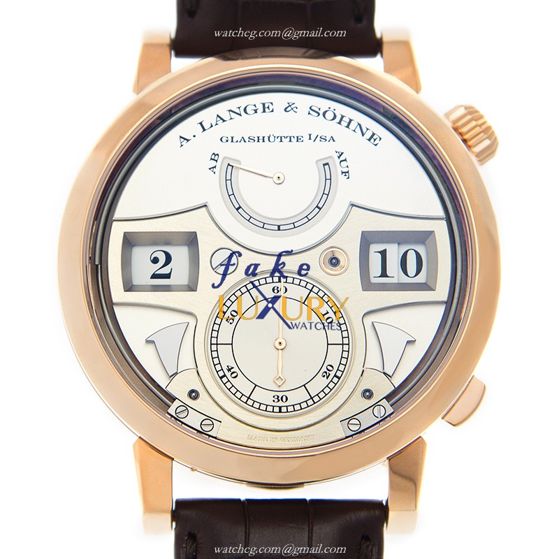 A Lange & Sohne 145.032 OWL SERIES Replica Watch, Manual Wind, Rose Gold Case, Silver Dial - Luxury Replica Watch