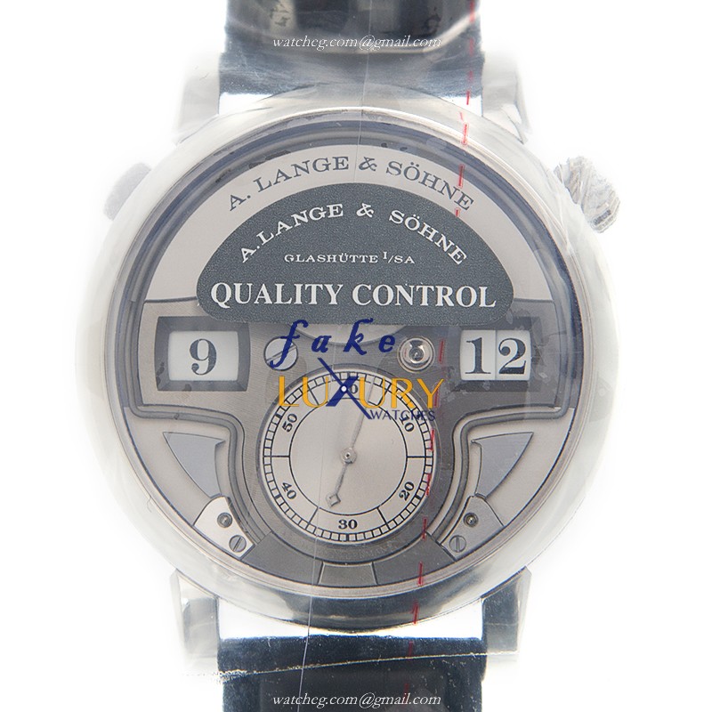 147.025 - A Lange & Sohne Zeitwerk Replica Watch 950 Platinum Manual Wind Silver Dial - Luxury Replica Watch