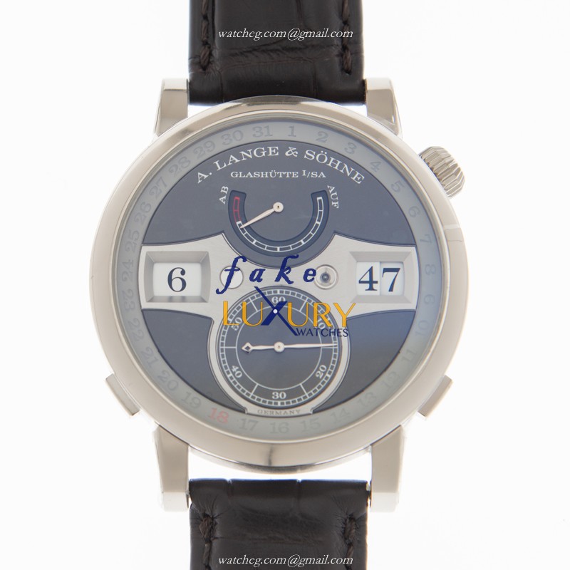 A Lange & Sohne 148.038 OWL Series Replica Watch, Manual Wind, Gray Dial, 18kt White Gold Case - Luxury Replica Watch