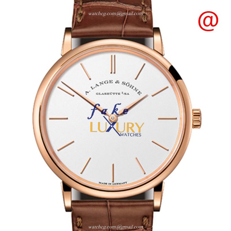 A Lange & Sohne SAXONIA 201.033 Replica Watch, Manual Wind, Rose Gold Case, Silver Dial - Luxury Replica Watch