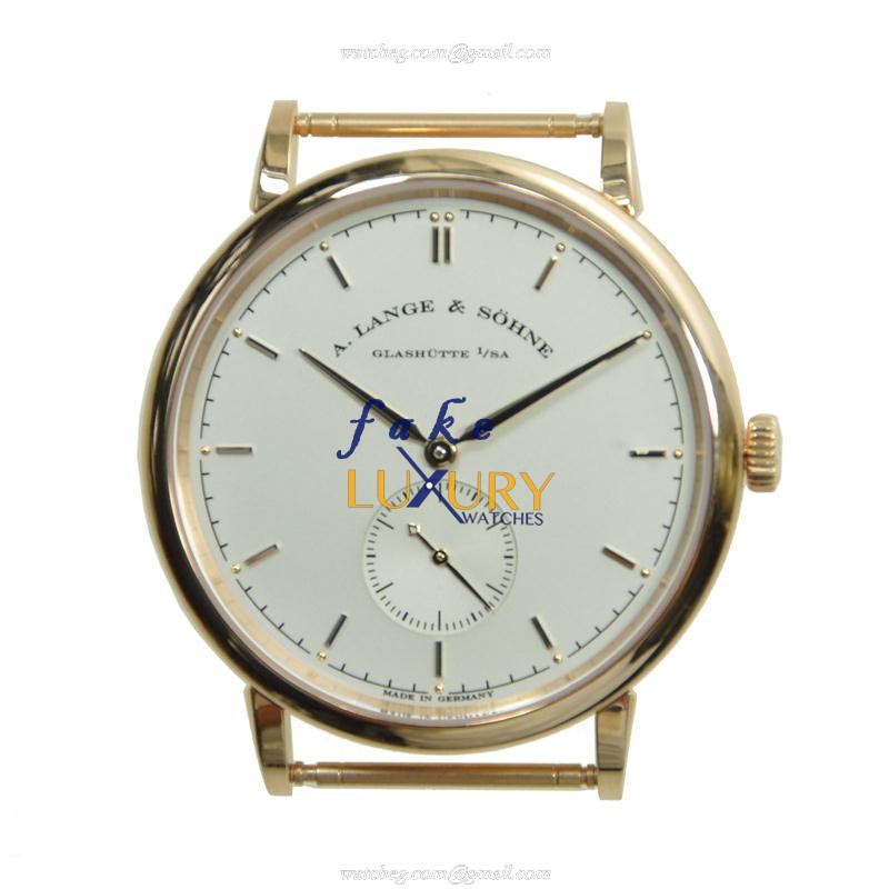 A Lange & Sohne SAXONIA 216.032 Manual Wind 18kt Rose Gold Silvery White Dial Replica Watch - Luxury Replica Watch