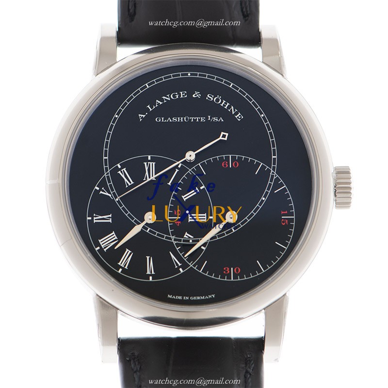 A Lange & Sohne 252.029 Richard Lange - Replica Watch - Manual Wind - 18kt White Gold - Black Dial - Luxury Replica Watch
