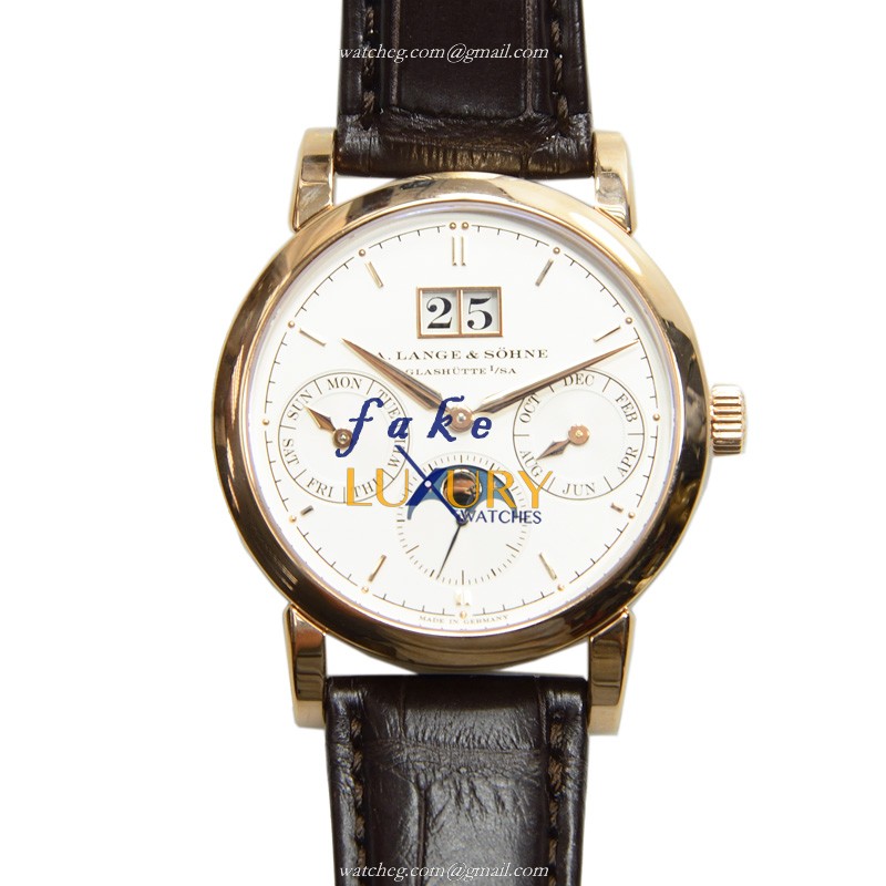 A Lange & Sohne SAXONIA 330.032E 18kt Rose Gold Automatic Silver Dial Replica Watch - Luxury Replica Watch