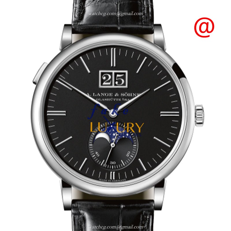 A Lange & Sohne 384.029 Replica Watch with Manual Wind, Black Dial on Black - Luxury Replica Watch