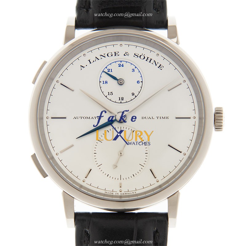 A Lange & Sohne 385.026 SAXONIA Replica Watch, Automatic, White Dial, 18kt White Gold Case, 40mm - Luxury Replica Watch