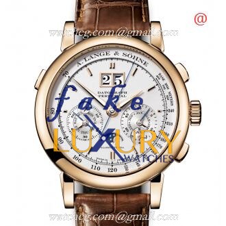A Lange & Sohne 410.032 Replica Watch in Rose Gold with Silvery White Dial, Manual - Luxury Replica Watch