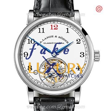 A Lange & Sohne 730.079F 1815 Chronograph Replica Watch, White Enamel Dial, Platinum Case, Manual - Luxury Replica Watch