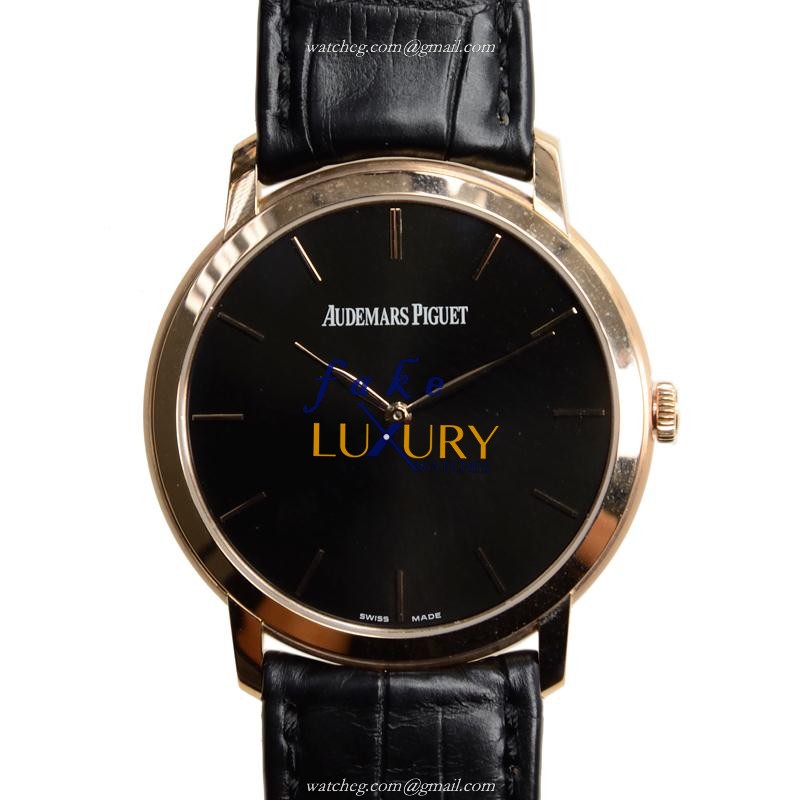 15180OR.OO.A002CR.01 - Audemars Piguet Replica Watch Classic Automatic 18kt Rose Gold Black Dial - Luxury Replica Watch