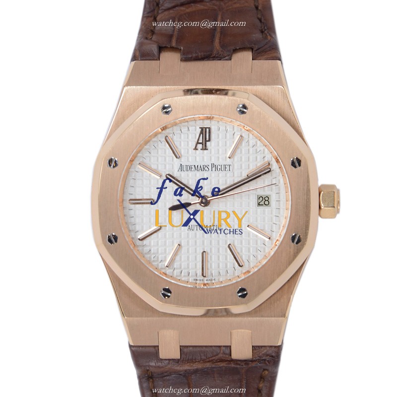 Audemars Piguet Royal Oak 15300OR.OO.D088CR.02 Automatic 18kt Rose Gold White Dial Replica Watch - Luxury Replica Watch