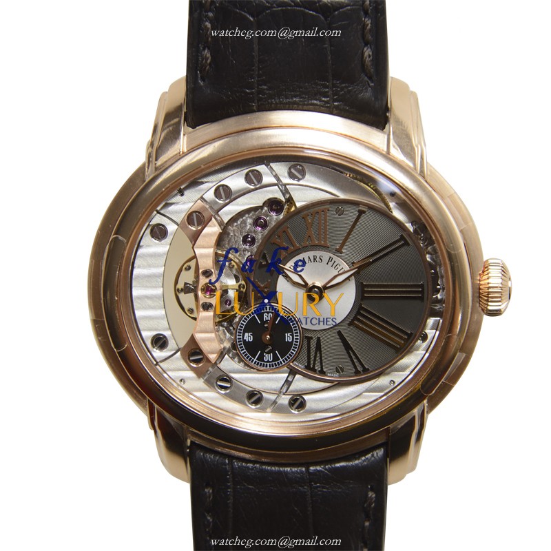 Audemars Piguet 15350OR.OO.D093CR.01 Millenary Replica Watch, Automatic, Dark Grey Dial, Rose Gold - Luxury Replica Watch