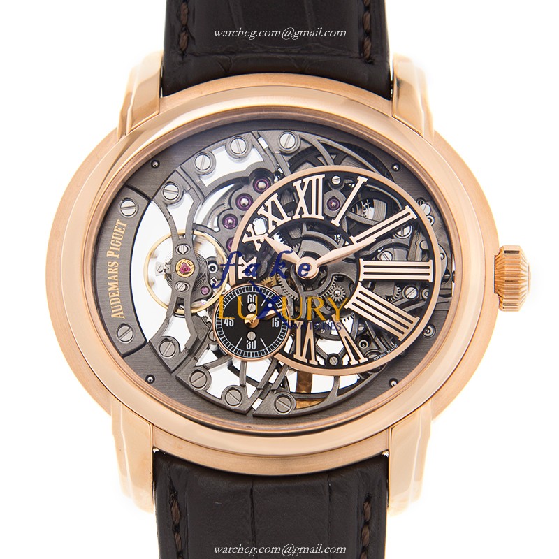 Audemars Piguet 15352OR.OO.D093CR.01 Millenary Replica Watch Automatic Silver Dial 18kt Rose Gold - Luxury Replica Watch