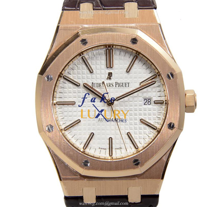 Audemars Piguet Royal Oak 15400OR.OO.D088CR.01 Replica Watch, Automatic, Rose Gold Case, Silver Dial - Luxury Replica Watch