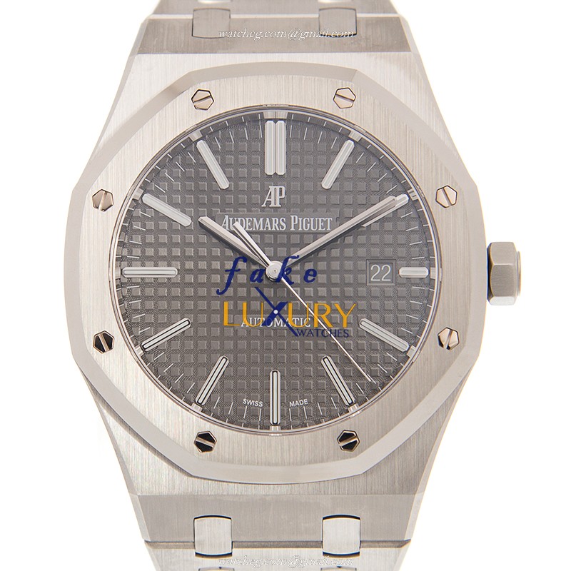 Audemars Piguet Royal Oak 15400ST.OO.1220ST.04 with Gray Dial on Steel Bracelet - Luxury Replica Watch