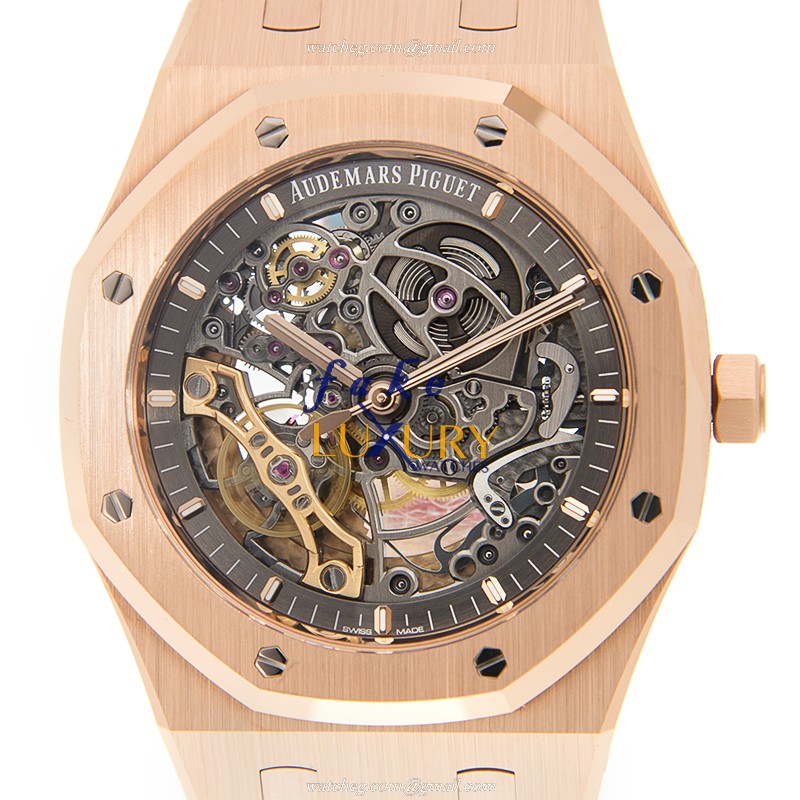 Audemars Piguet 15407OR.OO.1220OR.01 Replica Watch with 18kt Rose Gold Case & Dark - Luxury Replica Watch