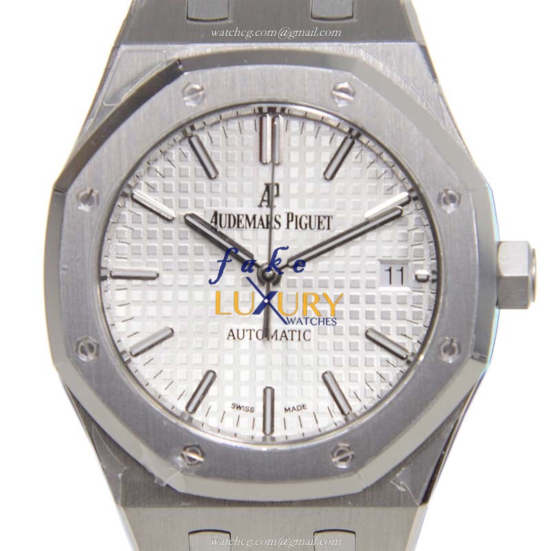 Audemars Piguet 15450ST.OO.1256ST.01 Royal Oak Replica Watch, 37mm Steel Case, Silver Dial - Luxury Replica Watch