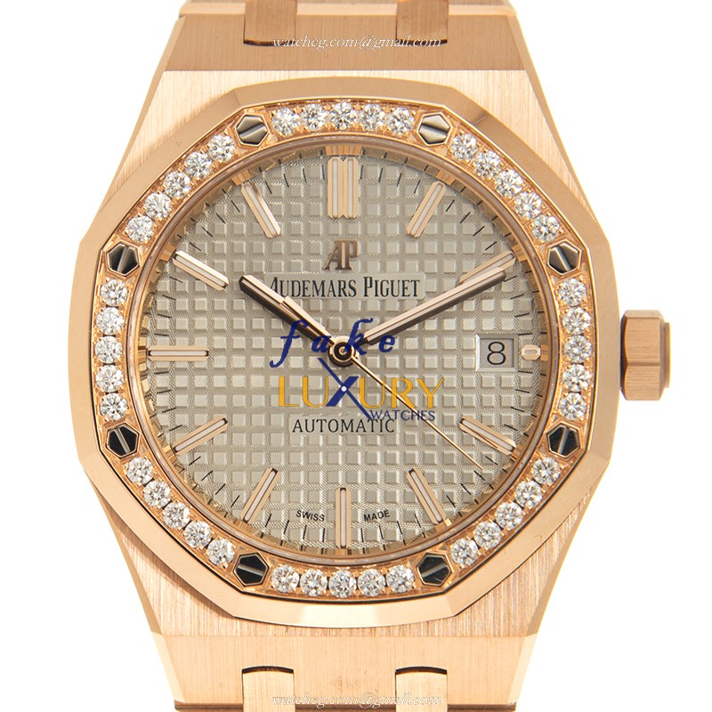Audemars Piguet 15451OR.ZZ.1256OR.02 - Replica Watch - Gray Dial - Automatic - 18kt Rose Gold & - Luxury Replica Watch