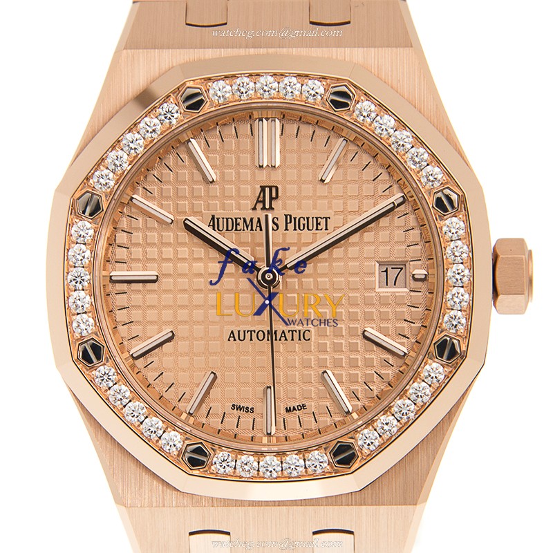 Brand Model 15451OR.ZZ.1256OR.03 ROYAL OAK Replica Watch, Automatic Movement, 18kt Rose Gold Case - Luxury Replica Watch