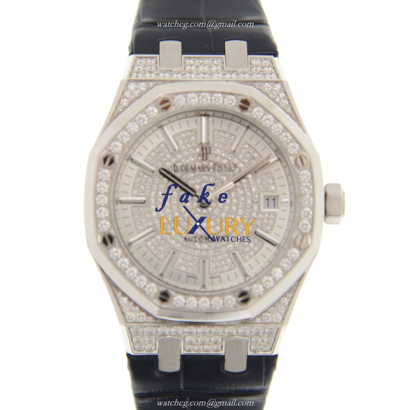Audemars Piguet 15452BC.ZZ.D019CR.01 Royal Oak 18kt White Gold Diamond Automatic Replica Watch - Luxury Replica Watch