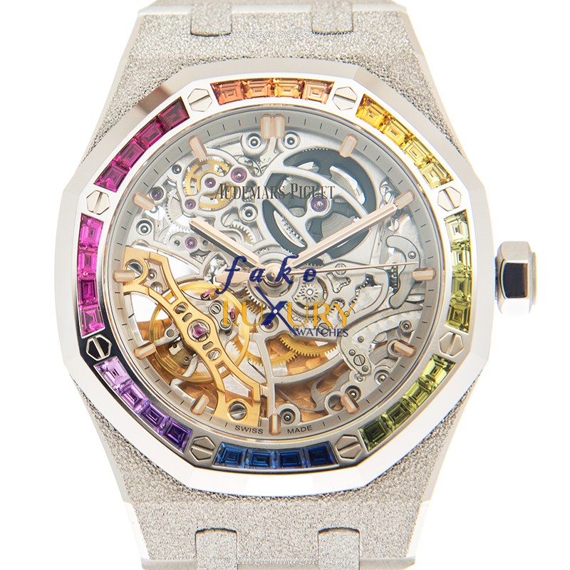 Audemars Piguet 15468BC.YG.1259BC.01 - Replica Watch - Automatic - 18kt White Gold & Sapphire - 37mm - Luxury Replica Watch