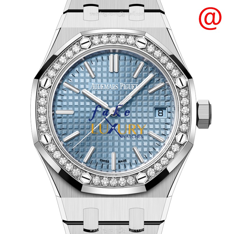 Audemars Piguet 15551ST.ZZ.1356ST.01 Replica Watch, Automatic, Light Blue Dial, Stainless Steel & - Luxury Replica Watch