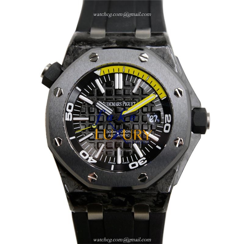 15706AU.OO.A002CA.01 - Audemars Piguet Royal Oak Offshore Replica Watch - Forged Carbon Black Dial - Luxury Replica Watch