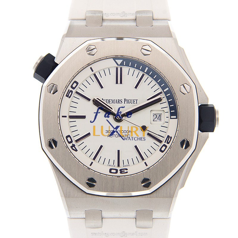 Audemars Piguet 15710ST.OO.A010CA.01 Royal Oak Offshore Replica Watch, Automatic, White Dial, Steel - Luxury Replica Watch