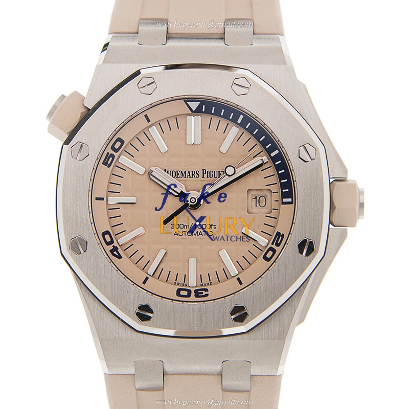 Audemars Piguet 15710ST.OO.A085CA.01 Royal Oak Offshore Replica Watch, Automatic Beige Dial Steel - Luxury Replica Watch