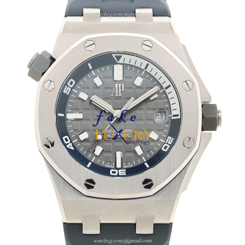 Audemars Piguet 15720ST.OO.A009CA.01 Royal Oak Offshore Replica Watch, Gray Dial, Rubber Strap - Luxury Replica Watch