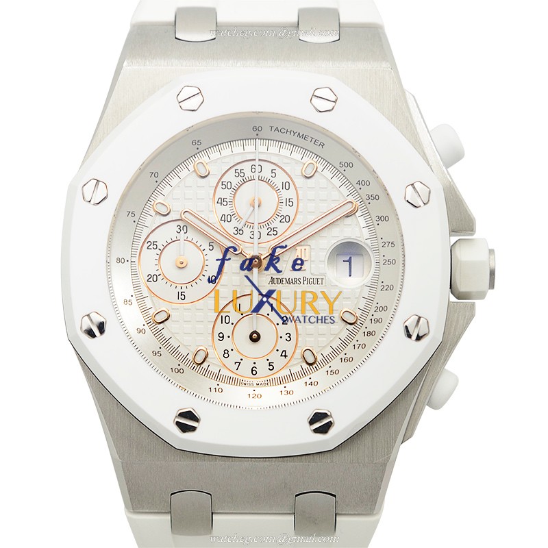 Audemars Piguet 26172SO.OO.D202CR.01 - Replica Watch - Automatic - Steel Case - Silver Dial - White - Luxury Replica Watch